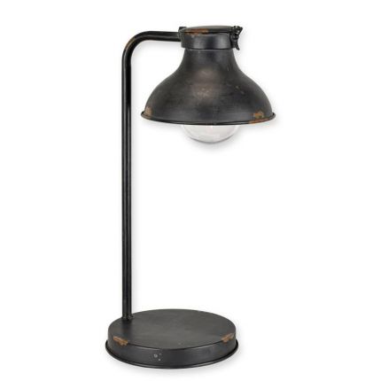 Schreibtischlampe aus Metall, batteriebetrieben, schwarz, A METAL DESK LAMP - BLACK (ON BATTERIES)