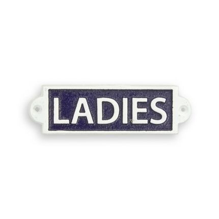 
Gusseisenschild, A CAST IRON "LADIES" PLAQUE
