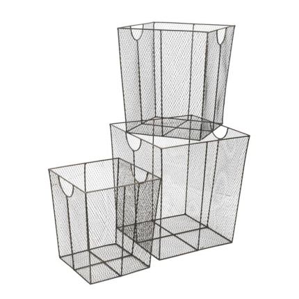 3er-Set Eisenkörbe, A SET OF 3 IRON BINS
