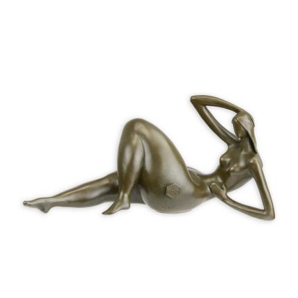 Moderne Bronzefigur weiblicher Akt, A BRONZE SCULPTURE OF A FEMALE NUDE