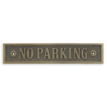 Gusseisenschild "No Parking" (Kein Parken), A CAST IRON "NO PARKING" PLAQUE