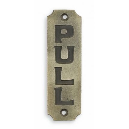 Türschild "Pull" (Ziehen) - H. 11,5 cm - Gusseisen