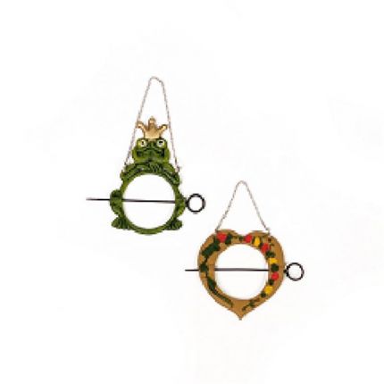 2er-Seti Meisenknödel-Aufhänger - Froschkönig + Herzform
