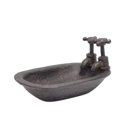 Seifenschale als Miniaturbadewanne aus Polyresin, A RESIN MINIATURE BATH SOAP-HOLDER