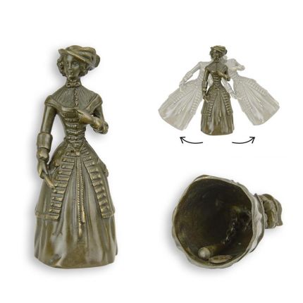 Figürliche Tischglocke, Bronze, A FIGURAL BRONZE TABLE BELL