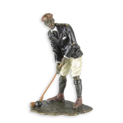 
Bronzefigur Golfer, Sportfigur, A BRONZE SCULPTURE OF A GOLFER
