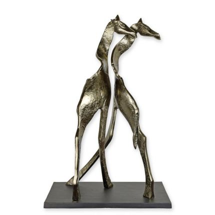 Aluminiumfigur Giraffen-Paar - Höhe 64,2 cm