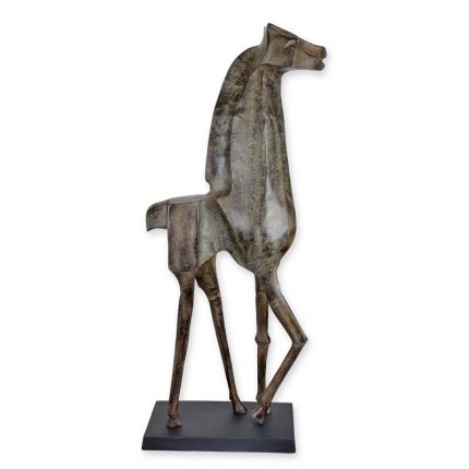 Moderne Aluminiumfigur Giraffe, Höhe 116 cm