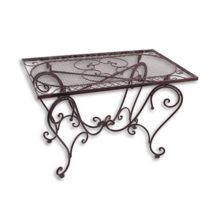 Eisen-Gartentisch, braun, A BROWN IRON COFFEE TABLE