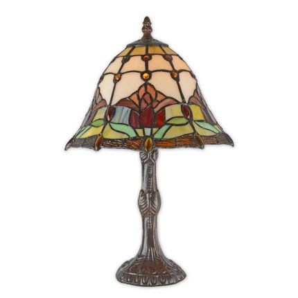 Tiffany-Tischlampe - H. 40 cm - rund - Nachttischlampe