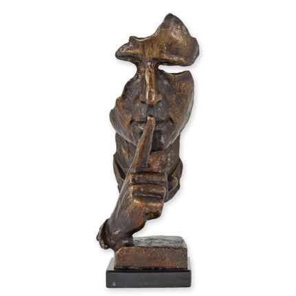 Dekofigur "Speak No Evil" - H. 31 cm - Bronze