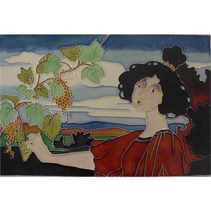 Keramische Kunst Jugendstil-Bild, A CERAMIC ART NOUVEAU TILE