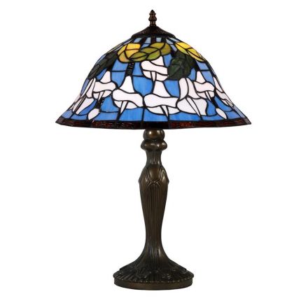 Tischlampe im Tiffany-Stil - H. 59 cm - Ø 40,5 cm - rund