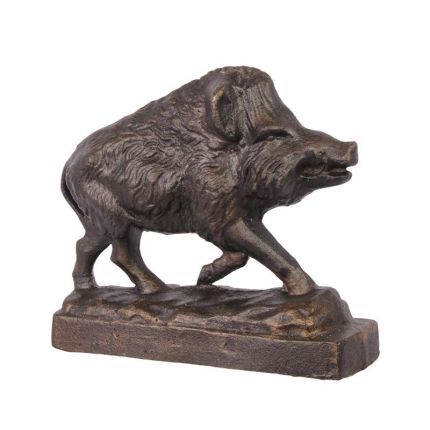Gusseisentierfigur Wildschwein, A CAST IRON SCULPTURE OF A WILD BOAR