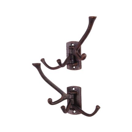 2er-Set Gusseisen-Garderobenhaken, A PAIR OF CAST IRON COAT HOOKS