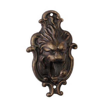 Gusseisen-Türklopfer mit Löwenkopf, A CAST IRON LION HEAD DOOR KNOCKER