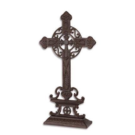 Gusseisen-Standkreuz, Kruzifix, Höhe 38,3 cm