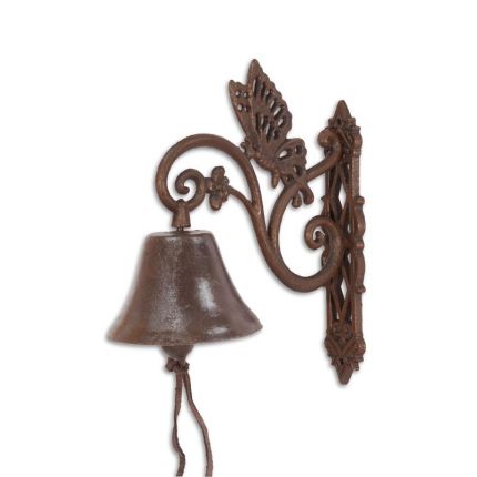 2er-Set Gusseisen-Wandglocken mit Schmetterling, A PAIR OF CAST IRON BUTTERFLY BELLS