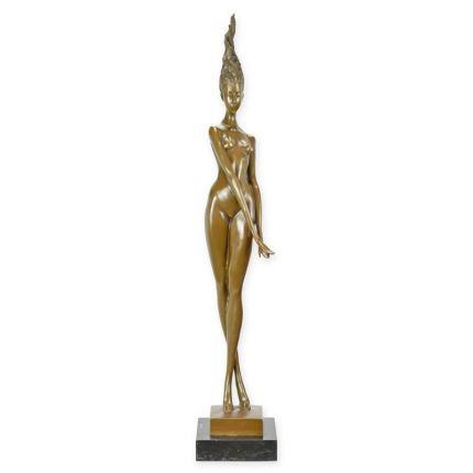 Moderne Bronzefigur nackte Frau - Höhe 100,5 cm