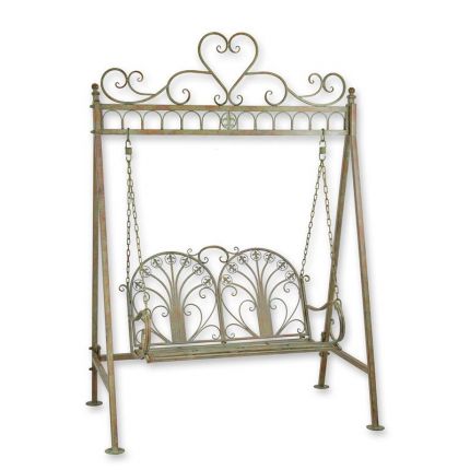 Gartenschaukel, Eisenschaukel, Zweisitzerbank, AN IRON TWO-SEATER SWING BENCH