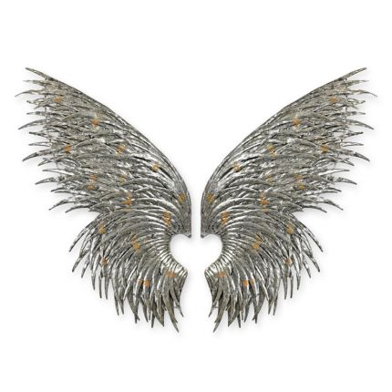 2er-Set Engelflügel, Wanddekoration, A PAIR OF WALL MOUNTED ANGEL WINGS
