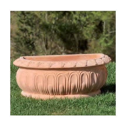 Impruneta Terracotta, Cassetta Semiovale, ovaler Pflanztopf, halbrund