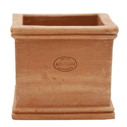 Impruneta Terracotta, Cassetta Liscia, Blumentopf, Pflanztopf, quadratischer Topf