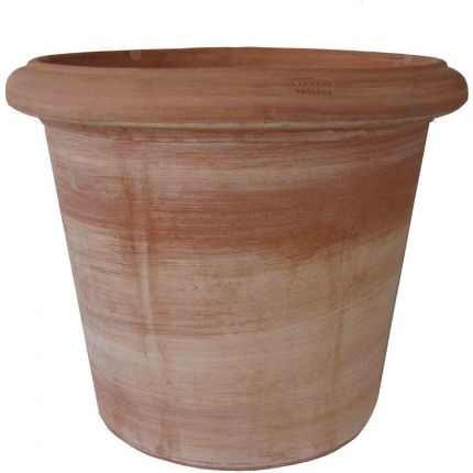 Galestro Terracotta, Conca Liscia, runder schlichter Pflanztopf, Blumentopf, Pflanzschale