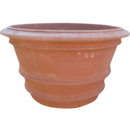 Galestro Terracotta, Conca Bassa, runder Blumentopf, Becken, Blumengefäß