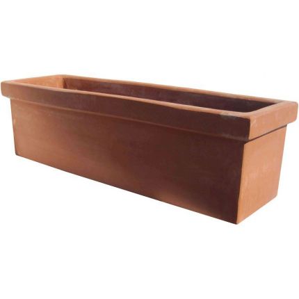 Galestro Terracotta, Cassetta Liscia, rechteckiger schlichter Pflanztopf, Blumengefäß, Blumentopf