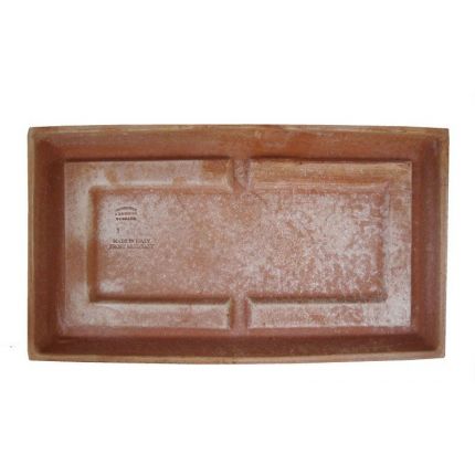 Galestro Terracotta, Sottovasi, Unterteller, rechteckig, Topfuntersetzer