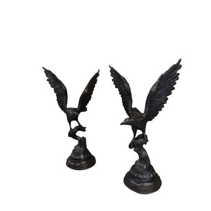 Bronze Figur, 2 Adler, Vogel, Greifvogel, Tierfigur, Figur, Bronzefigur