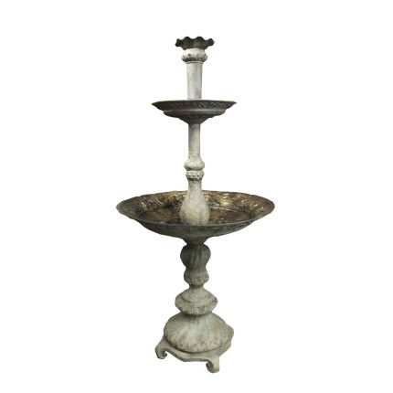 Bronzebrunnen 2-stufig, Wasserfontäne, Brunnen aus Bronze