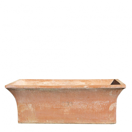 Impruneta Terracotta, Fioriera Francesca, Blumenkasten, rechteckig, länglich, schlicht, Rechtecktopf, Terracottatopf