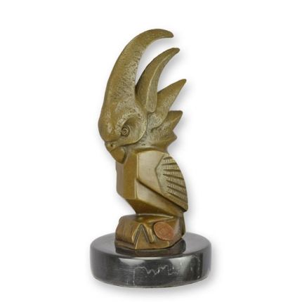 Kleine Bronzefigur Kakadu - H. 16,2 cm - Automaskottchen