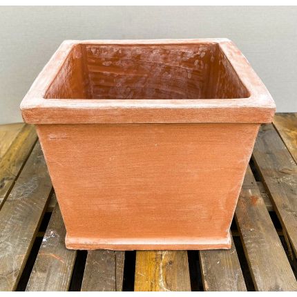 Galestro Terracotta, Quadro, Pflanzkasten, Blumentopf, quadratisch, schlicht