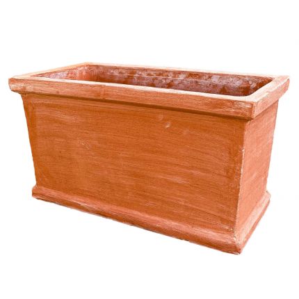 Galestro Terracotta, Cassetta Liscia, Pflanzkasten, Blumentopf, rechteckig, schlicht