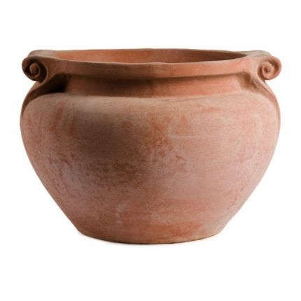 Impruneta Terracotta,Cachepot Romano, Pflanzschale, Brunnenschale