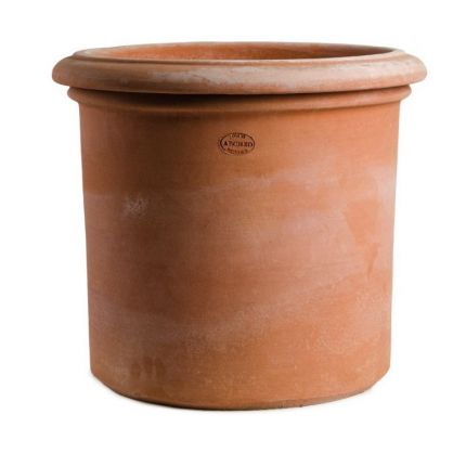 Impruneta Terracotta, Vaso Cilindro Alto Liscio, Zylinder, Blumentopf, Pflanztopf, Topf