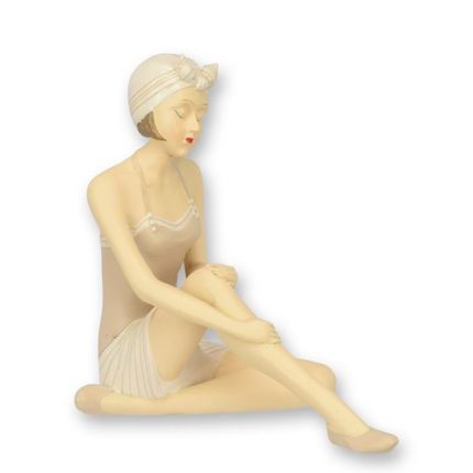 Frau im Badeanzug - H. 17 cm - Polyresinfigur