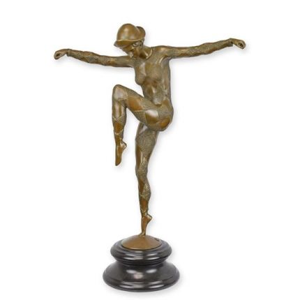 Bronzefigur Harlekintänzerin - Höhe 69,8 cm