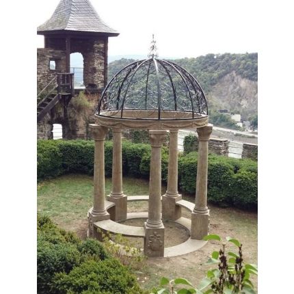 Gartenlaube aus Naturstein, Pavillon, Gartenhaus, Gartenpavillon, Steinpavillon