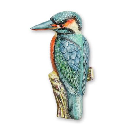 Gusseisenwandfigur Vogel - Höhe 27 cm - mehrfarbig