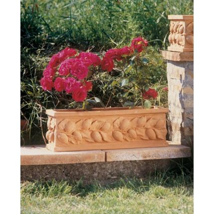 Impruneta Terracotta, Cassetta con limoni, Blumentopf, eckig und verziert