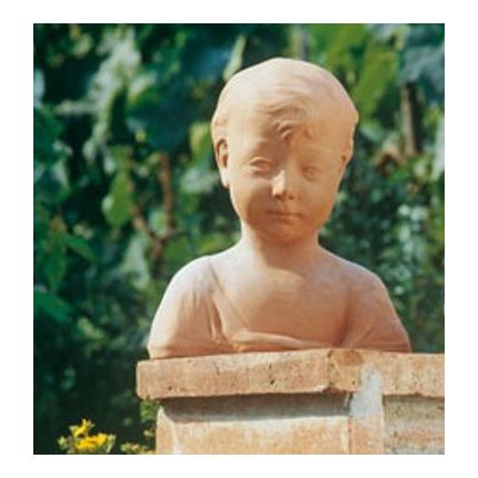 Impruneta Terracotta, Büste Junge, Kind,  Gesù bambino-Desiderio da Settignano