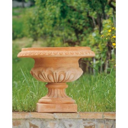  Impruneta Terracotta, Tazza Medicea con piede, Pokal, Pflanzgefäß