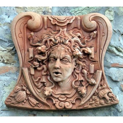 Impruneta Terracotta, Pannello liberty - Medusa, Wandbild, Medusa 
