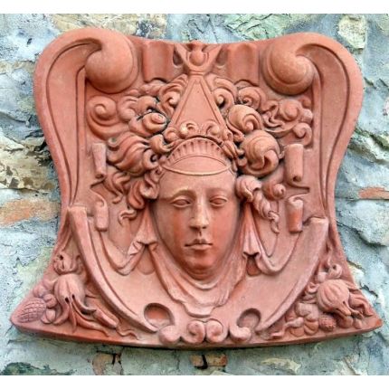 Impruneta Terracotta, Pannello liberty - Donna, Wandbild, Dekoration 