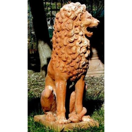 Impruneta Terracotta, Leone barocco dx, Figur, Statue, Löwenfigur