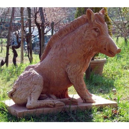 Impruneta Terracotta, Cinghiale, Figur, Statue, Wildschwein